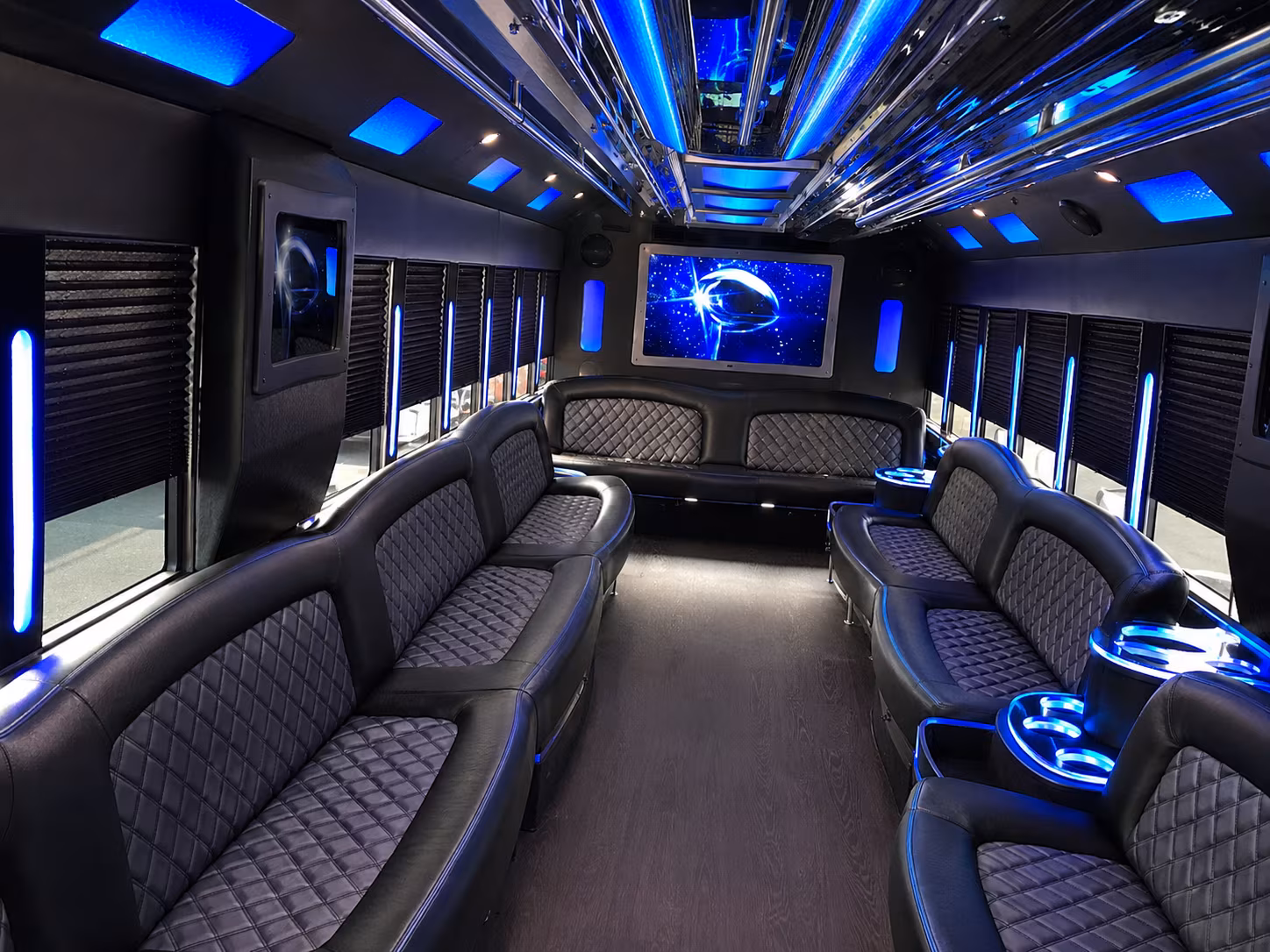 15 Passenger Party Bus Interior