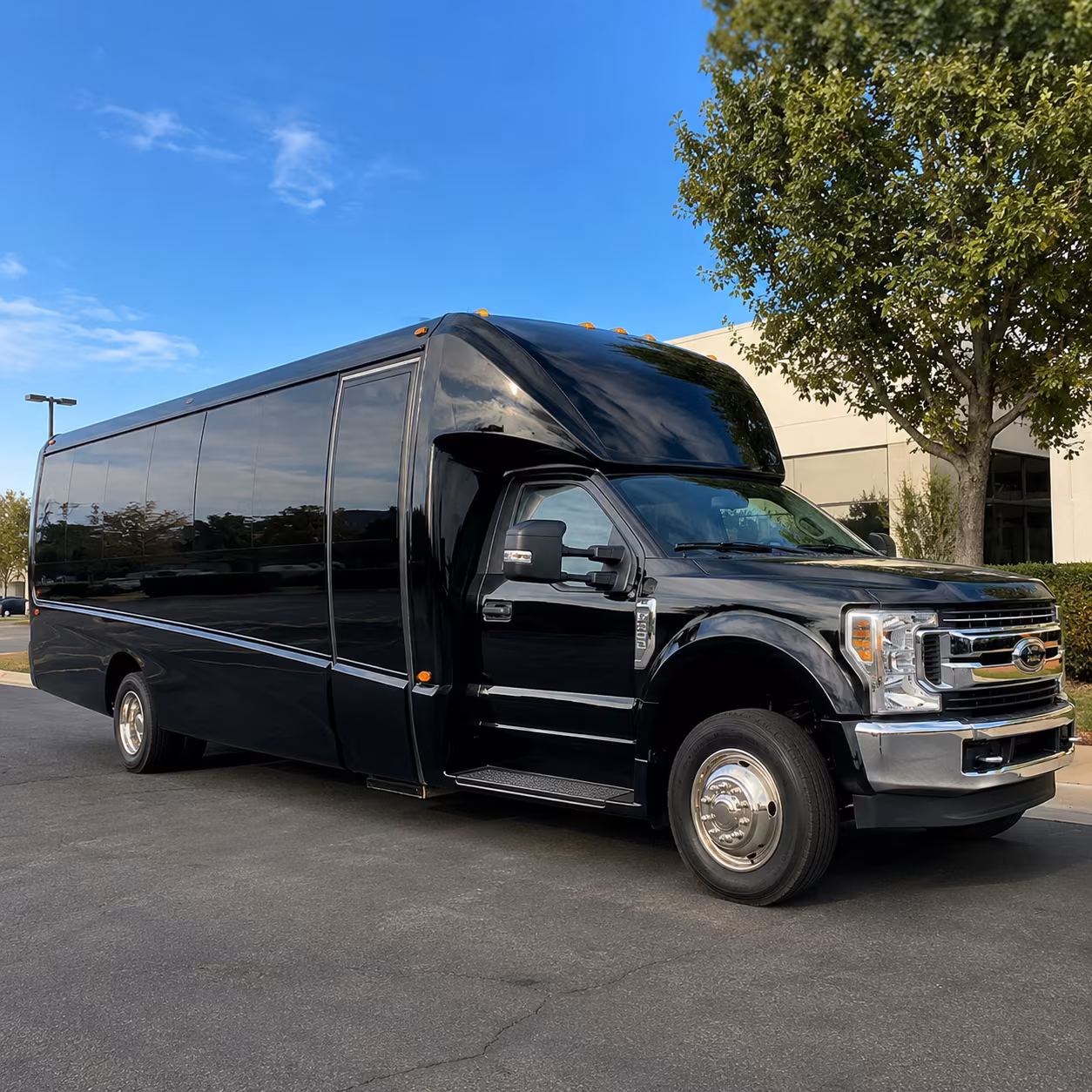 Fort Worth Airport Shuttle & Transportation party bus exterior