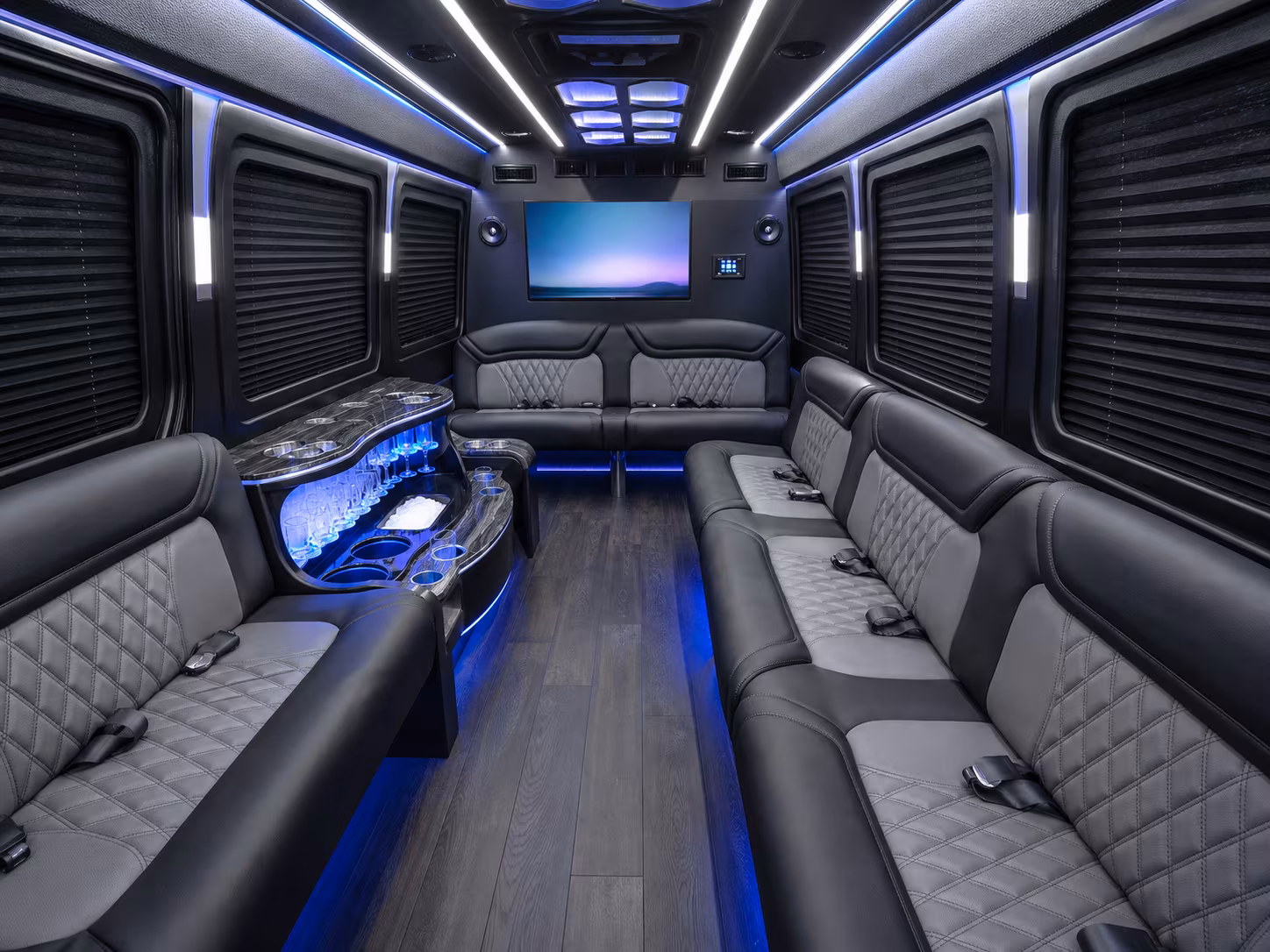 Fort Worth Airport Shuttle & Transportation party bus exterior