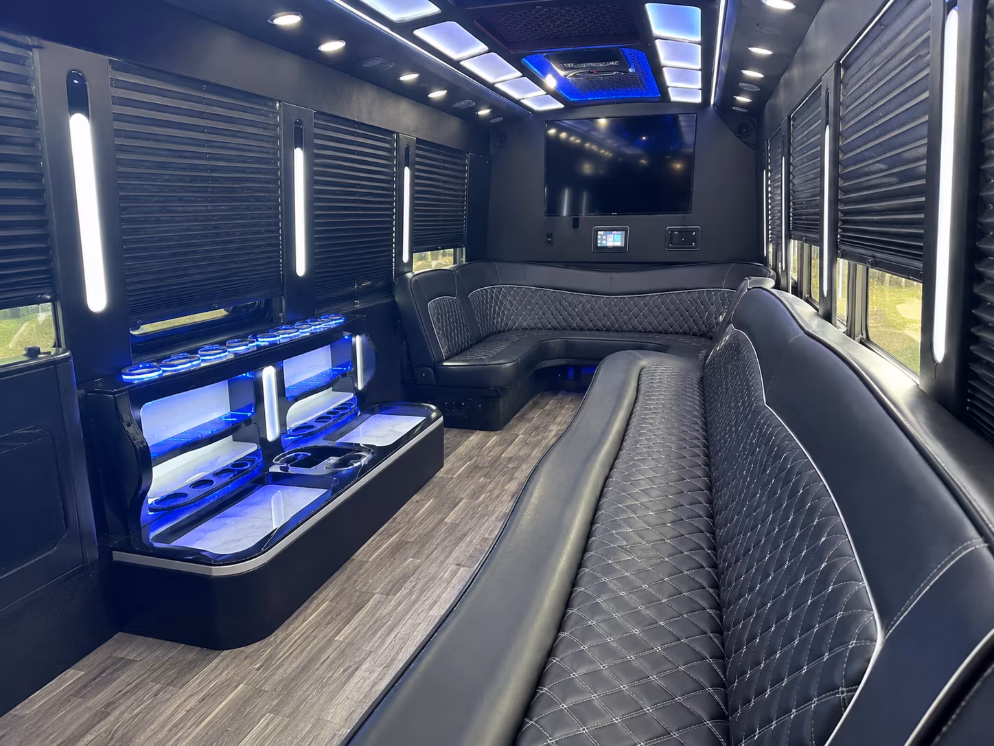Fort Worth Wedding Transportation party bus exterior