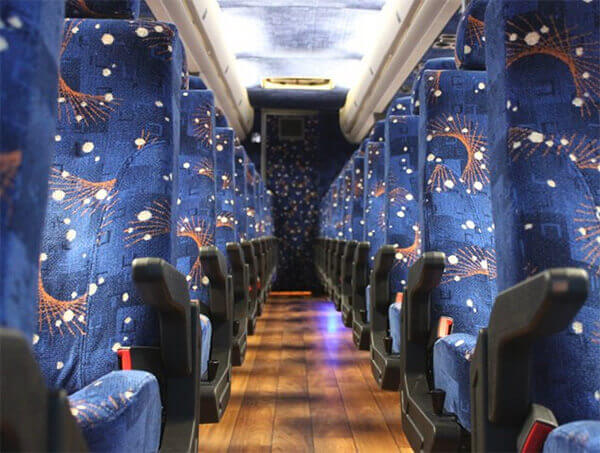 Richardson 50 passenger Charter Bus Interior