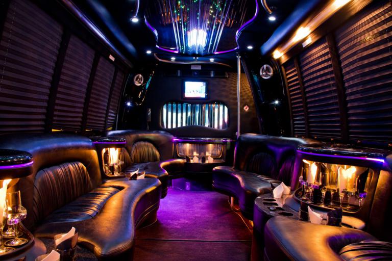 McKinney 22 Passenger Party Bus Interior